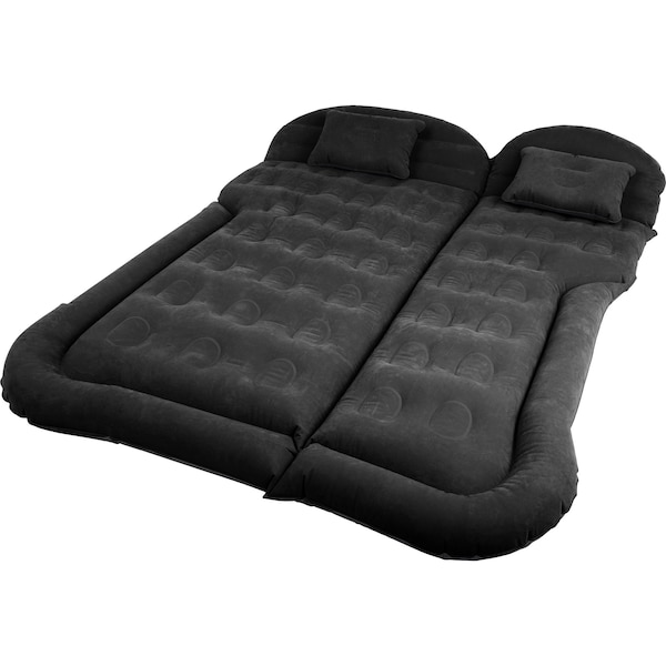 Wakeman Inflatable Mattress - Car Air Mattress for SUV/Tent with Aux Pump & 2 Pillows by Wakeman Black 75-CMP1143 - main